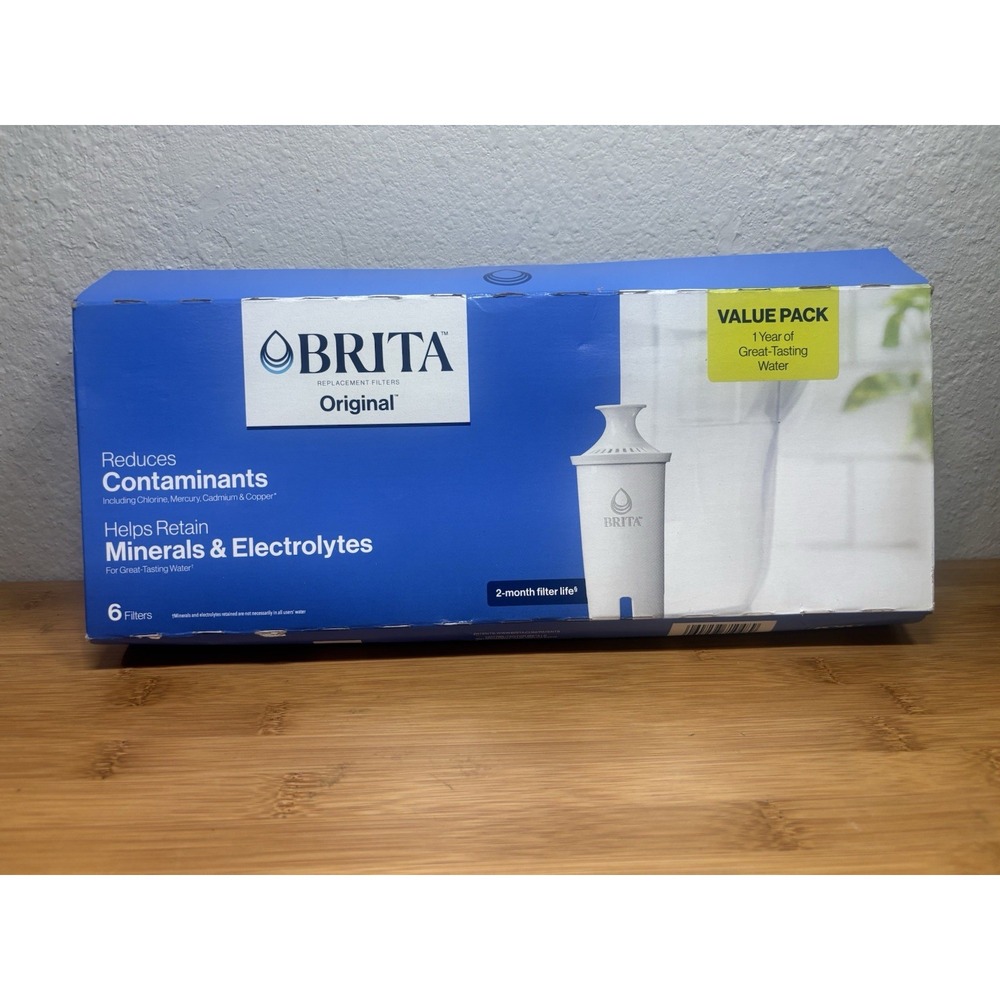 Brita 6 Pack Standard Original Pitcher Replacement Water Filters Model #OB03